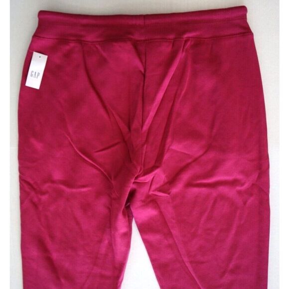 GAP 870261-131 Women's Sz M Cerise Pink Embroidered Logo Fleece Lined Joggers - Picture 6 of 9